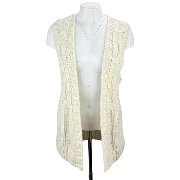 MICHAEL Michael Kors Alpaca Blend Open Front Knit Cardigan Sz Small - Picture 1 of 6
